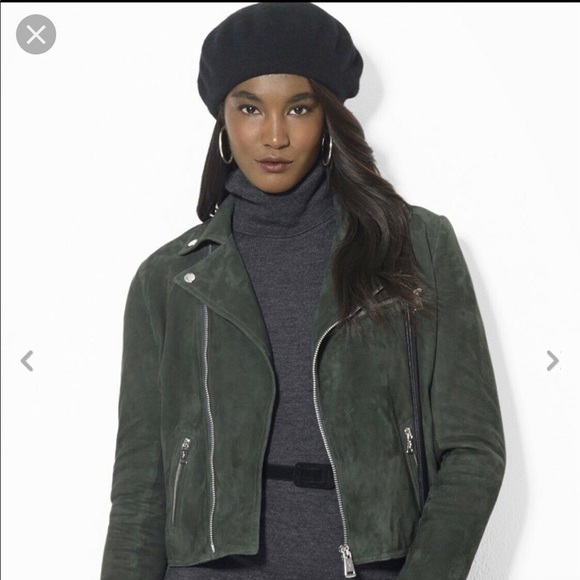 TOPSHOP FOREST GREEN SUEDE CADDY JACKET - Picture 1 of 7